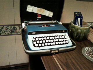 So my dad is up in RI and found his old typewriter in his mom's basement.